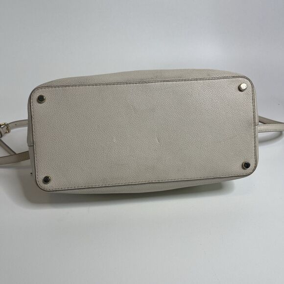 Kate Spade Larchmont Avenue Evangelie Leather Satchel Warm Vellum WKRU5376 - Picture 5 of 15